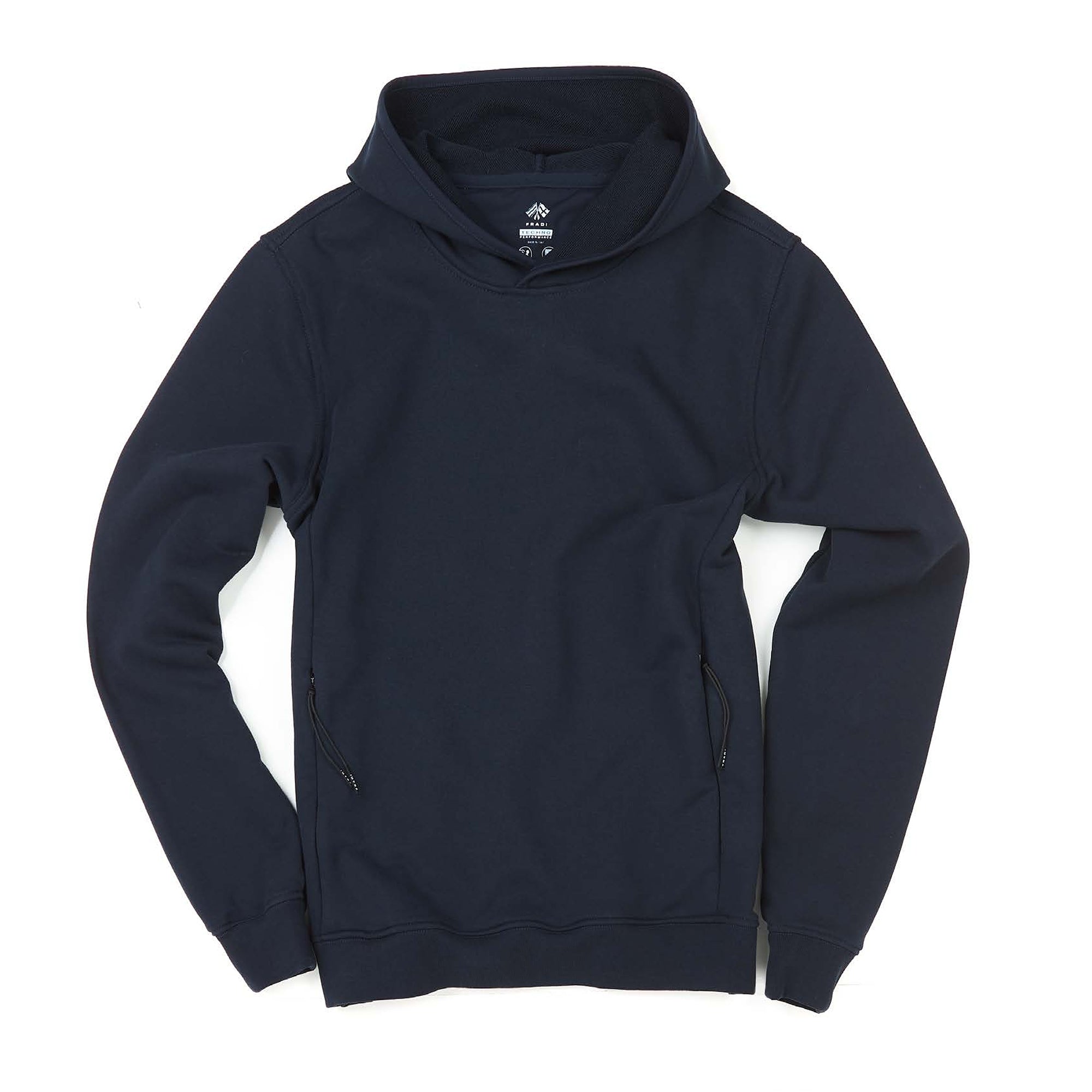 FRADI TECHNO ACTIVE Cotton Fleece Hoodie for Men & Women - Soft Warm Winter Pullover with Kangaroo Pocket - Navy Blue | Outdoor Activities, Gym, Casual Wear