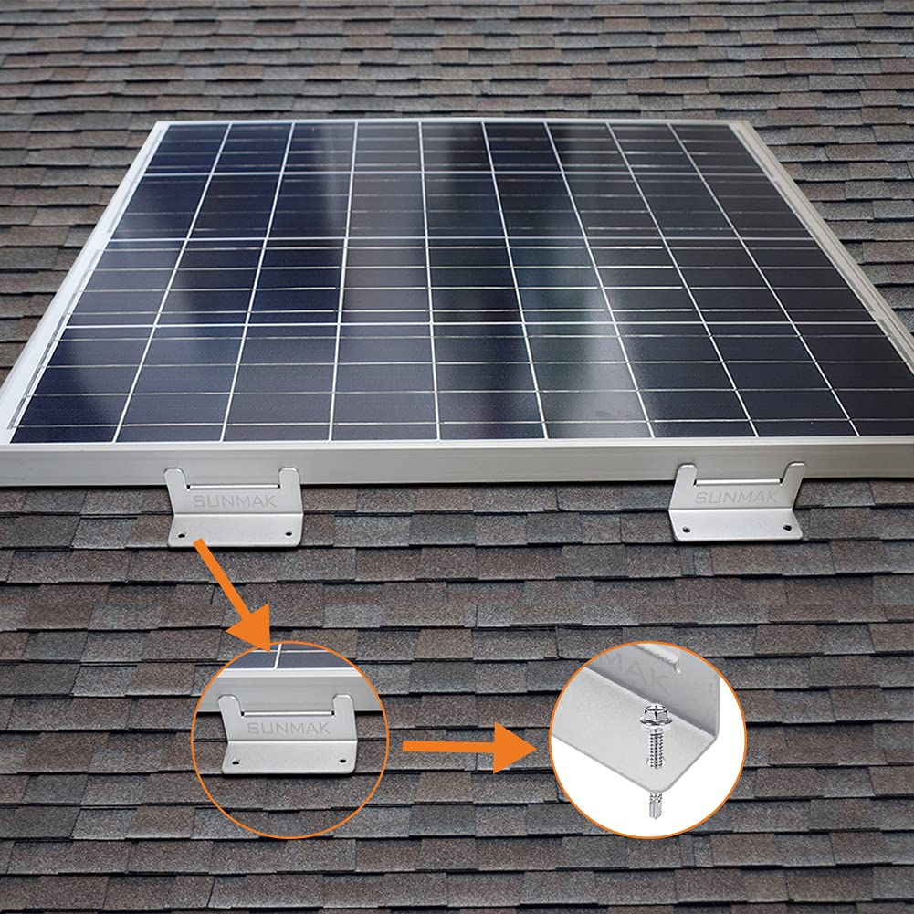 16-Pack Solar Panel Mounting Z Brackets - Lightweight Aluminum Corrosion-Resistant for RV, Boat, Yacht & Off-Grid Roof Installation | Perfect for Marine, Camping & Home Solar Systems