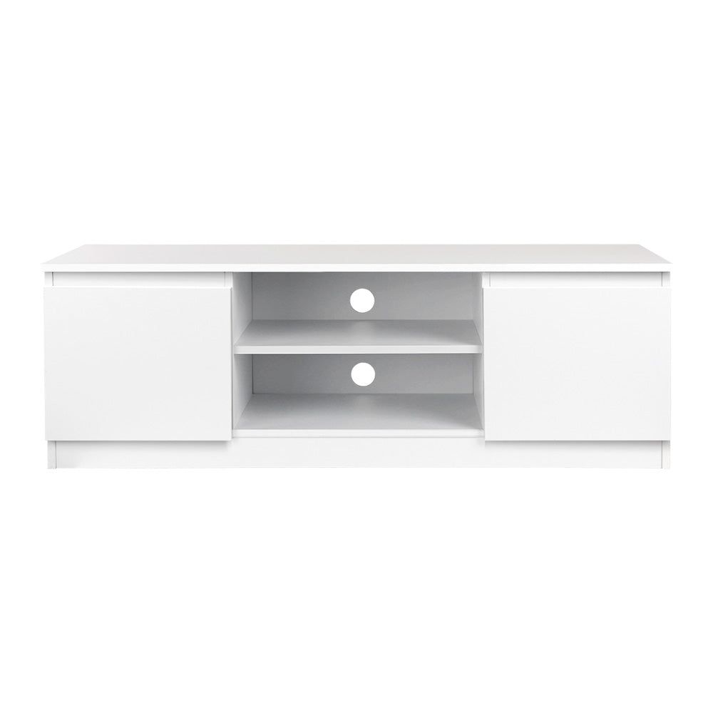 Artiss 120cm White Anita TV Stand with Storage - Modern Entertainment Center for Living Room, Bedroom & Home Theater