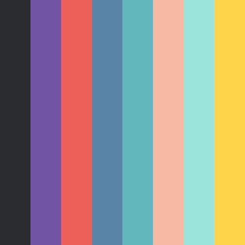Black,Purple,Red,Yellow, Green,Pink,Blue,Turquoise