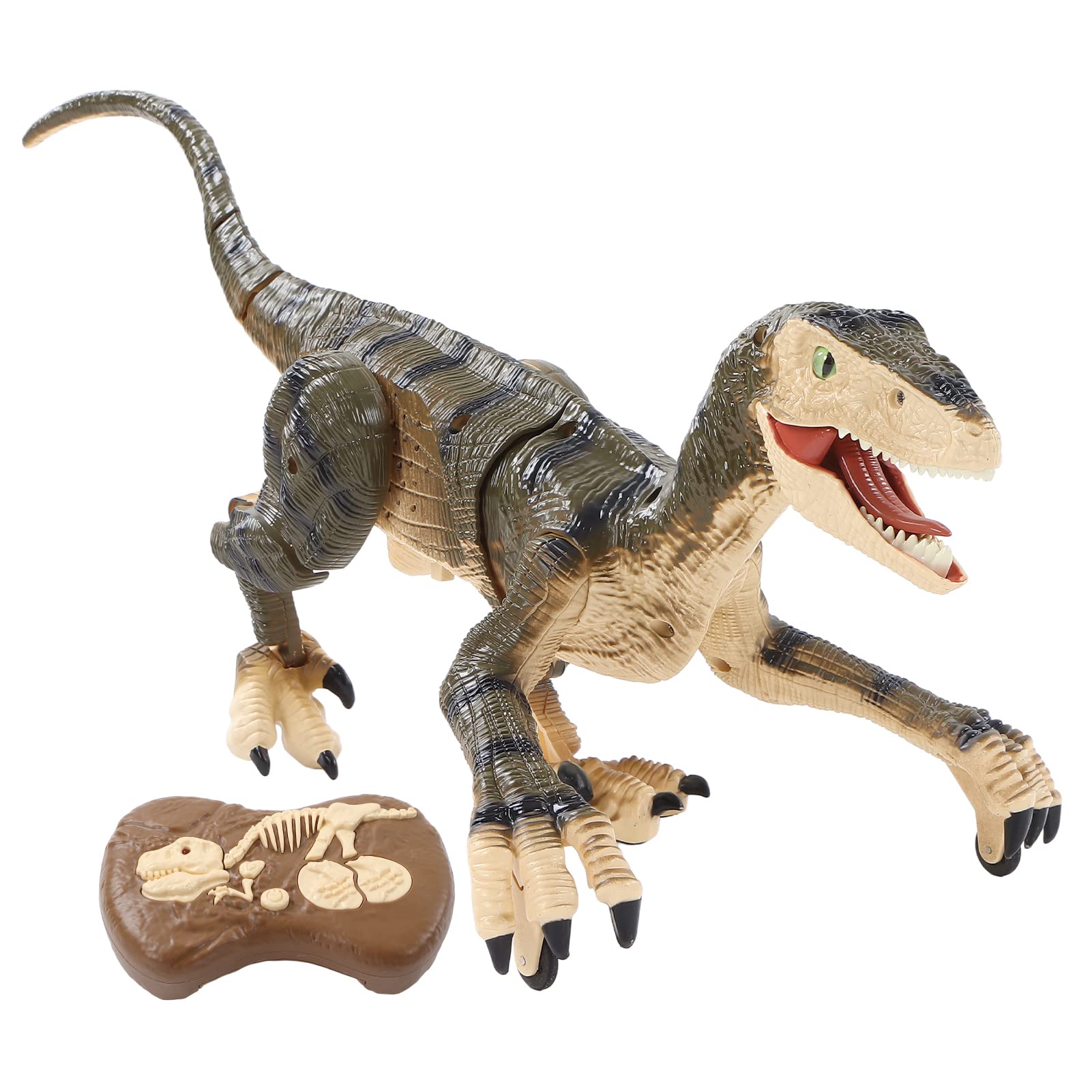 2.4G Remote Control Dinosaur Toy - Rechargeable Electronic RC Dinosaur with Realistic Walking & Roaring Sounds, LED Lights - Perfect Gift for Kids Boys Girls (Indoor/Outdoor Play, Birthday Party, STEM Learning)