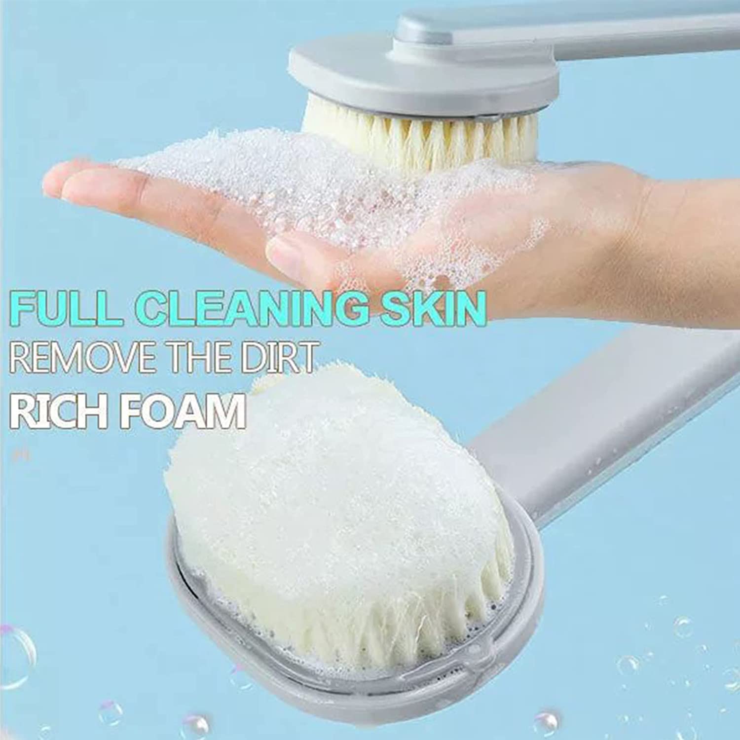 Long Handle Exfoliating Bath Brush with Soap Dispenser - 14