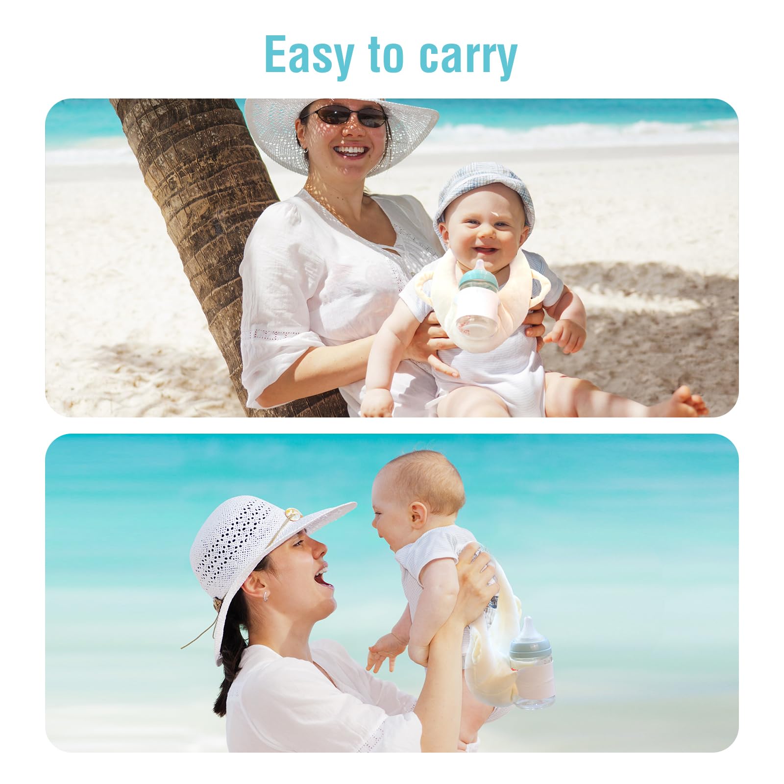**Adjustable Baby Bottle Holder & Nursing Pillow Support - Hands-Free Self-Feeding Bottle Holder for Newborns & Infants - Essential Baby Feeding Accessory for Crib, Stroller & Travel**