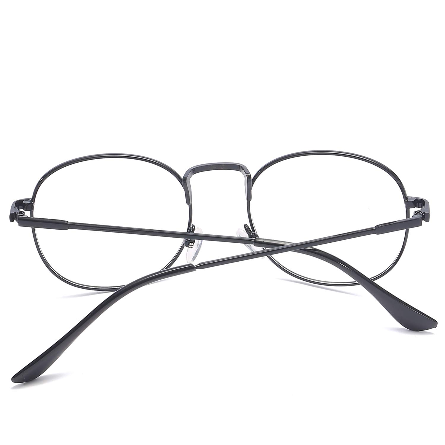 Photochromic Gray Reading Glasses - Retro Metal Frame for Indoor/Outdoor Use