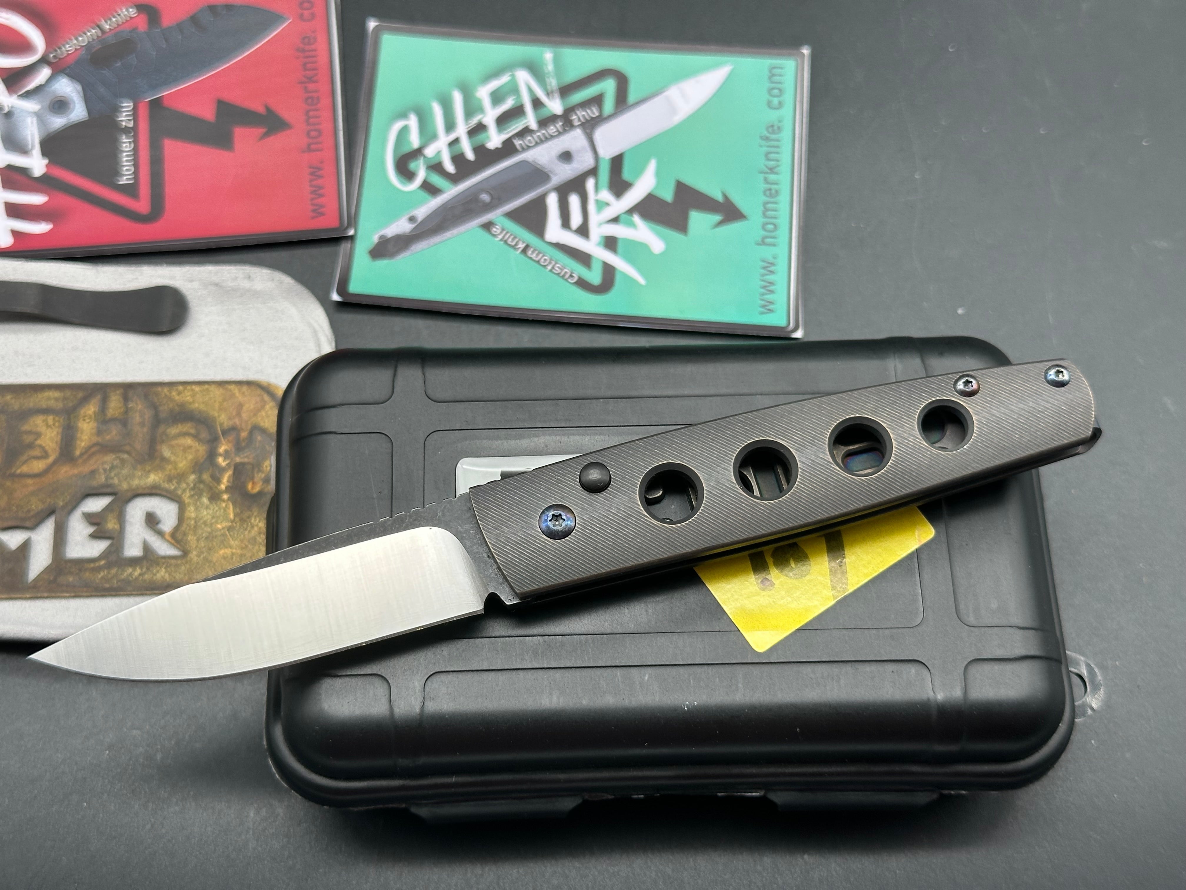 Premium Homer Zhu Chen Automatic Knife #189 - Tactical Folding Pocket Knife for Outdoor, Camping, and Everyday Carry (EDC)