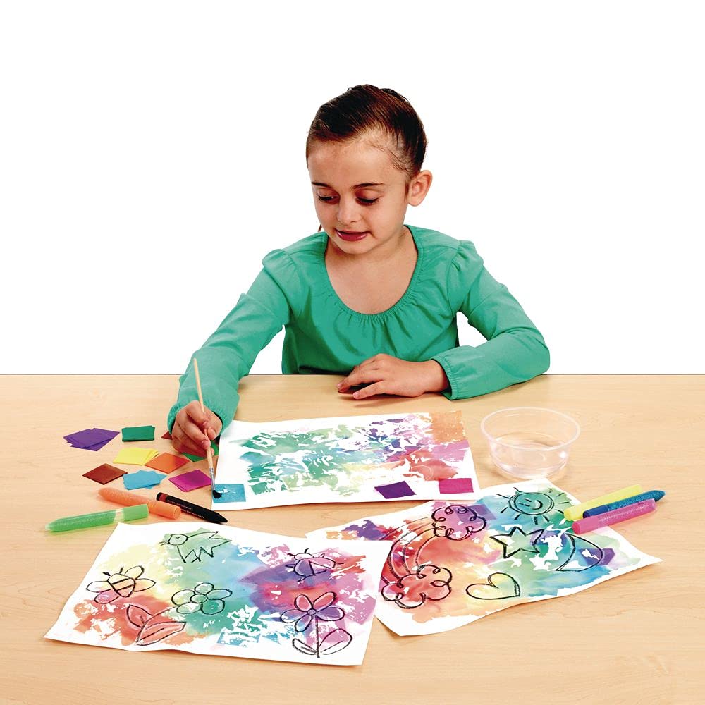 Colorations Mini Bleeding Tissue Art Squares - 5000-Piece Vibrant Craft Paper for Kids' Art Projects, DIY Scrapbooking & Classroom Activities | Perfect for Watercolor Effects, Card Making & School Art Supplies