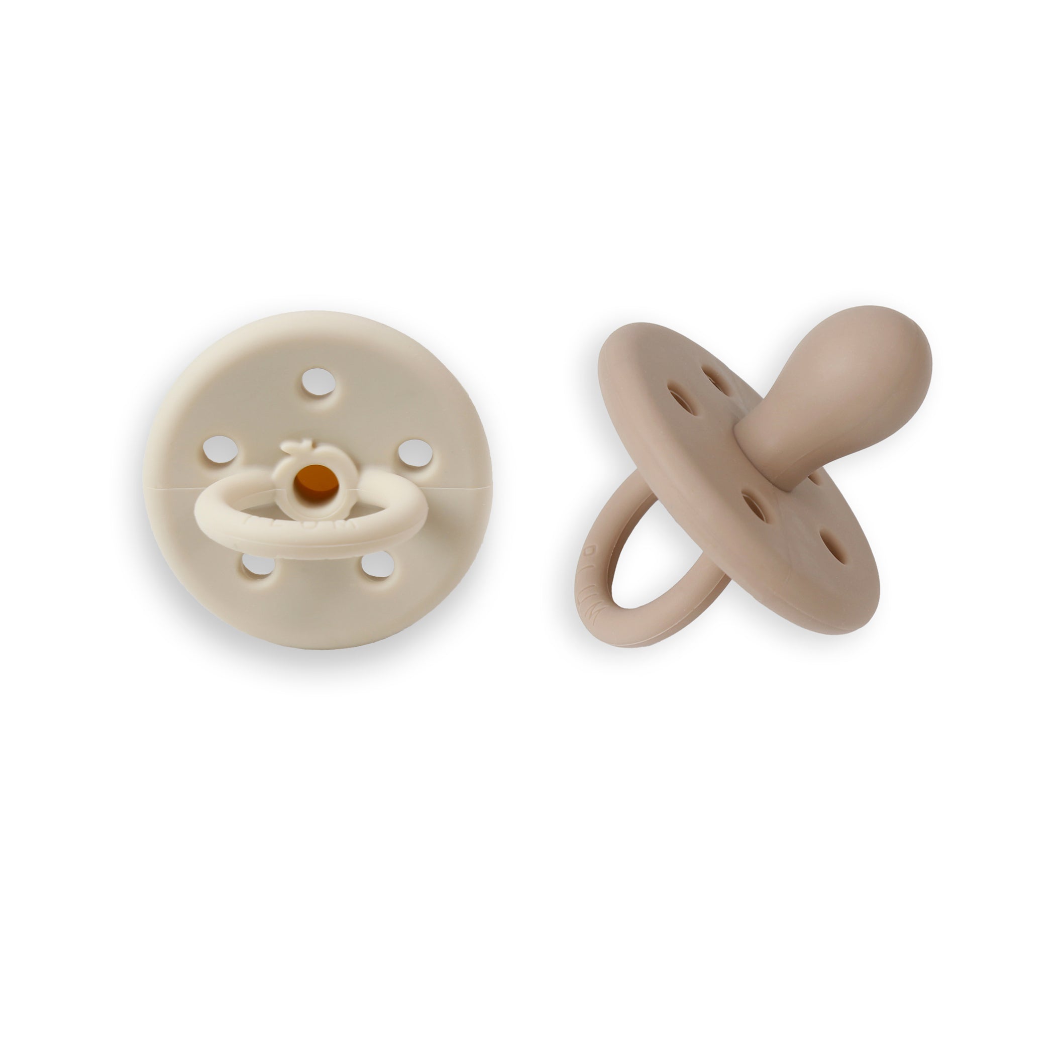 PLUM Silicone Pacifiers & Connector Set for Babies 0-6 Months - Soft, BPA-Free Teething Relief - Perfect for Soothing, Travel & Nursery Use