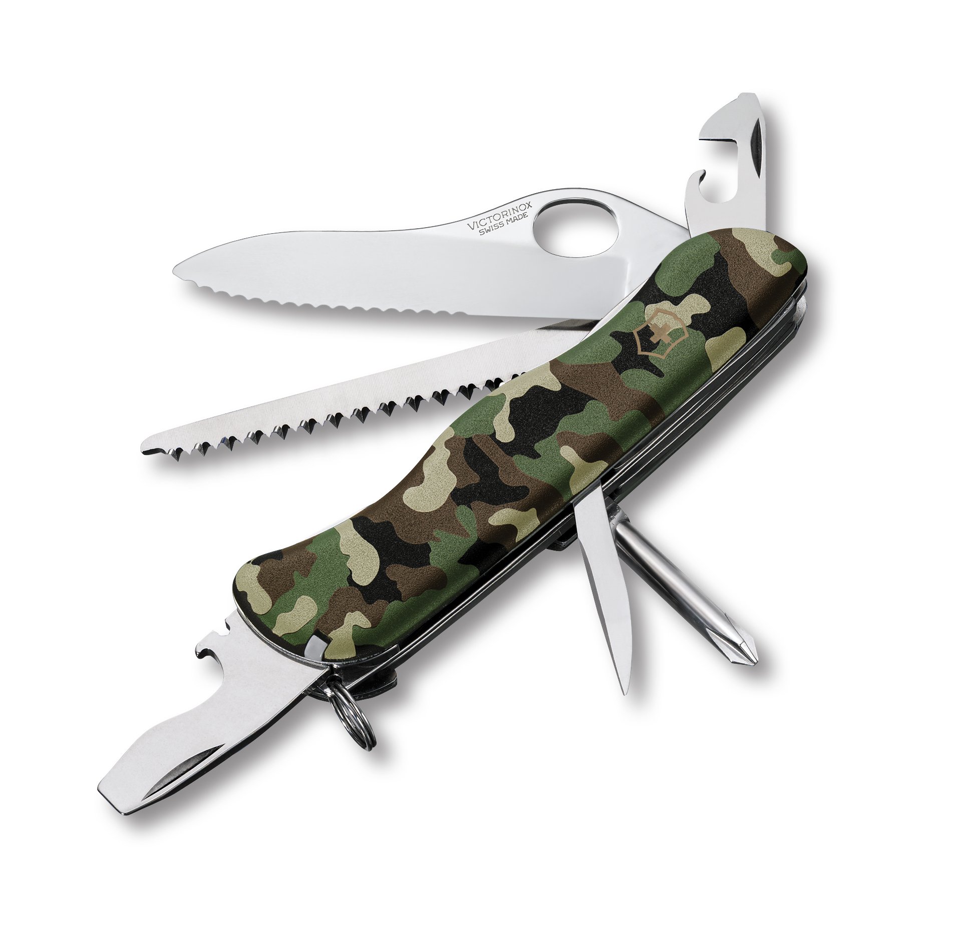 Victorinox Swiss Army One-Hand Trekker Camo Pocket Knife - Multi-Tool for Camping, Hiking & Outdoor Adventures | Durable Stainless Steel Blades & Tools