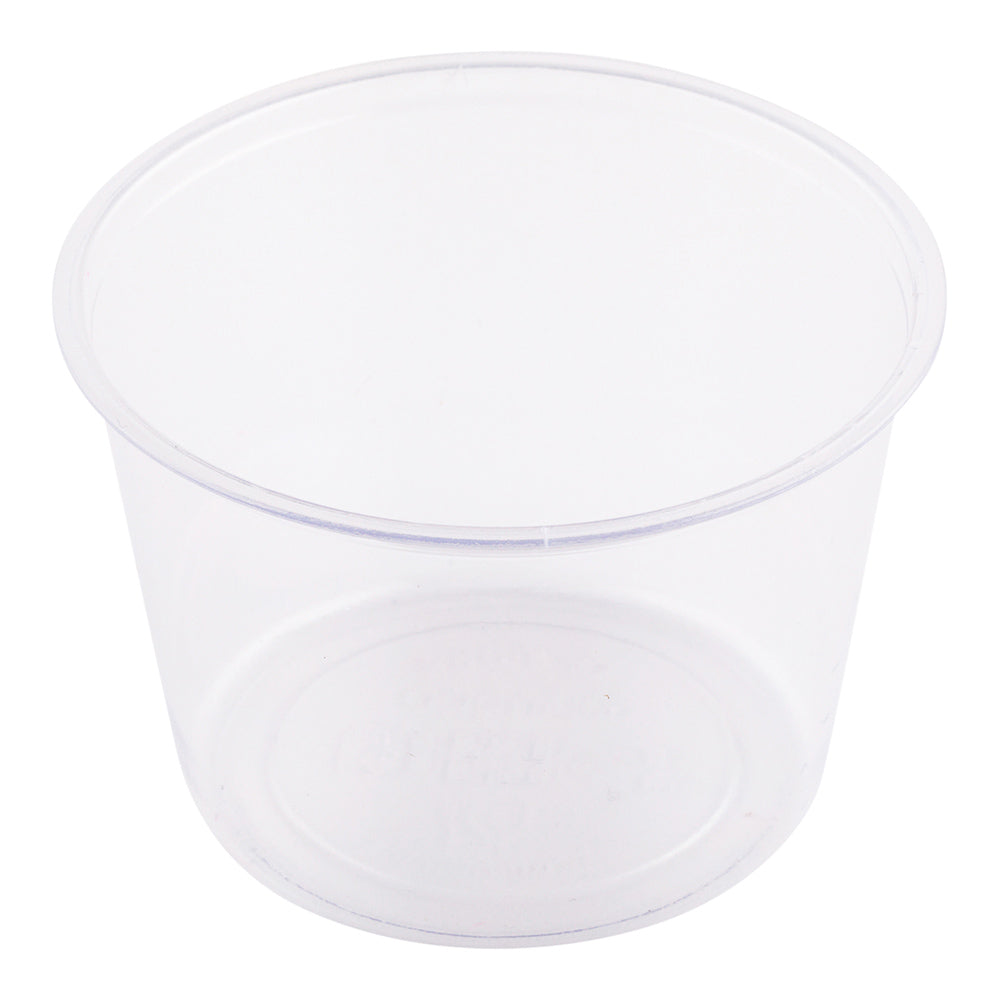Basic Nature 4 oz Clear PLA Compostable Portion Cups - 2 3/4 x 2 3/4 x 2 Inches - Pack of 2000 | Eco-Friendly Food Storage for Parties, Restaurants & Catering