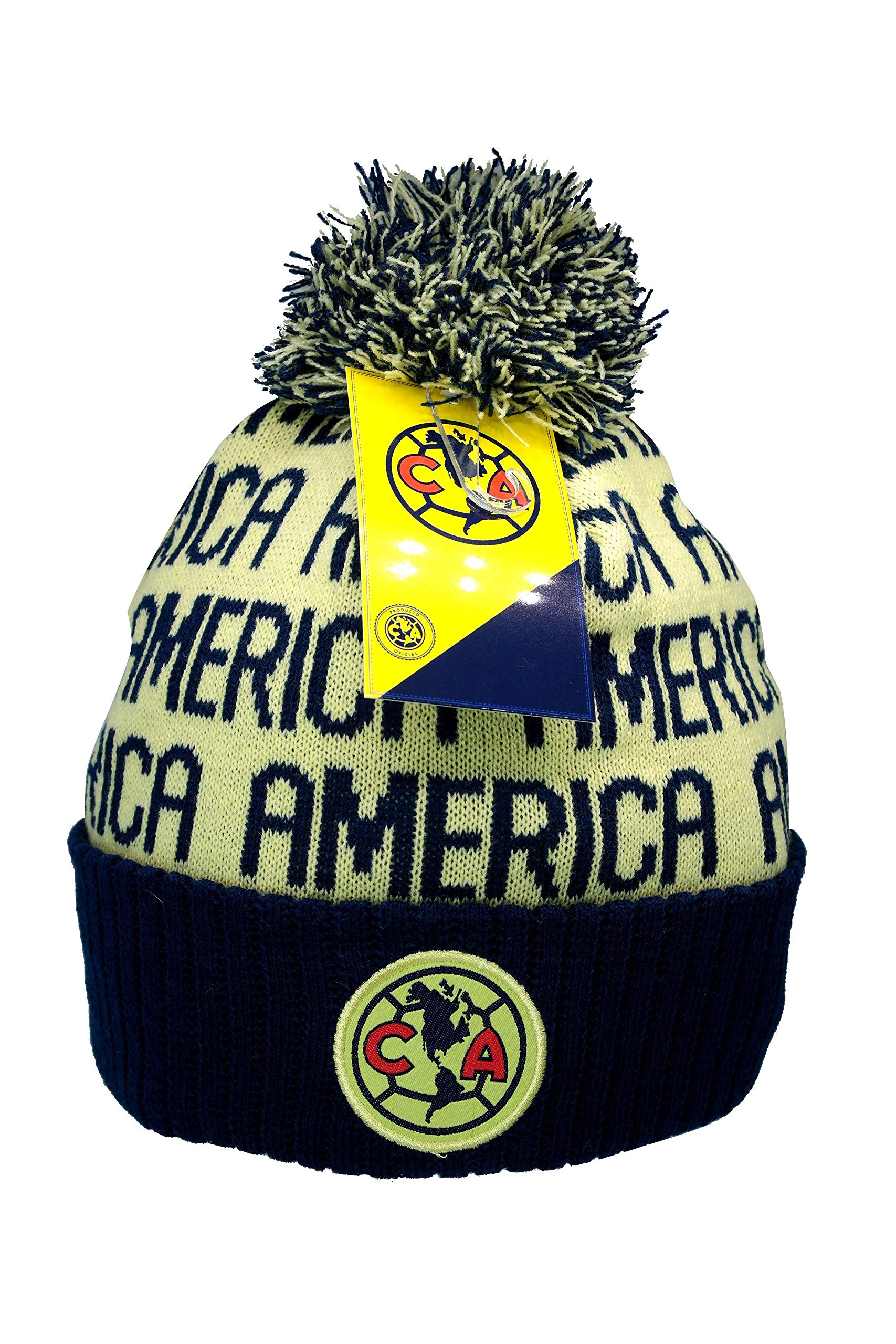 Official Club America Soccer Beanie for Men - Icon Sports Winter Hat - Perfect for Cold Weather Games & Fan Support