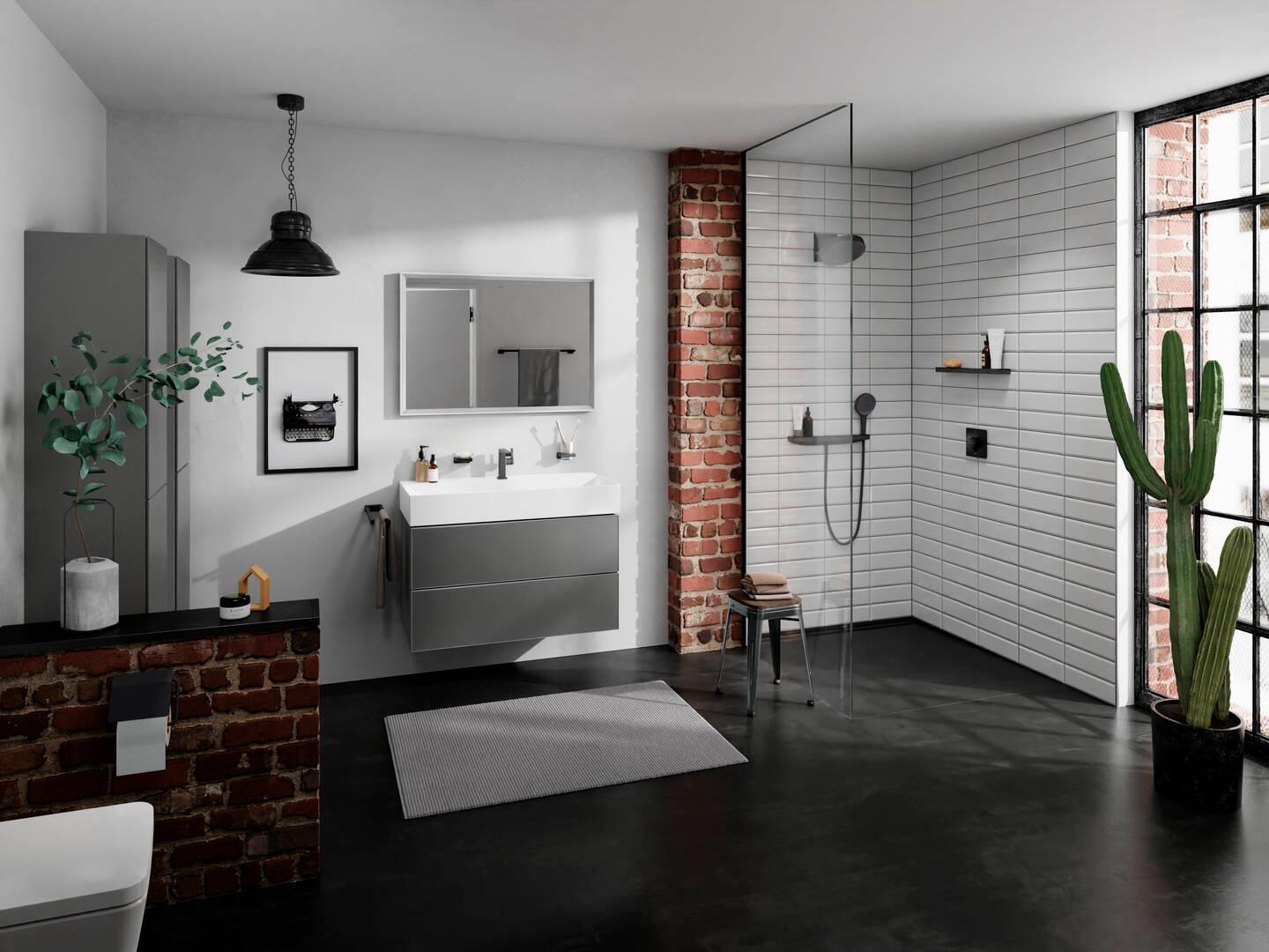 Hansgrohe AddStoris Toilet Paper Holder in Matte Black - Modern Bathroom Tissue Roll Stand for Home & Commercial Use (Model 41753670) | Perfect for Bathrooms, Restrooms, and Powder Rooms
