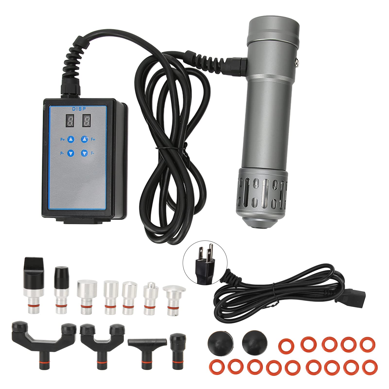 ED Shockwave Therapy Device for Pain Relief - Portable Extracorporeal Shock Wave Physiotherapy Machine for Erectile Dysfunction, Lumbar Muscle Massage & Deep Tissue Treatment (Silver, US Plug) - Home Use & Clinic Physical Therapy Equipment