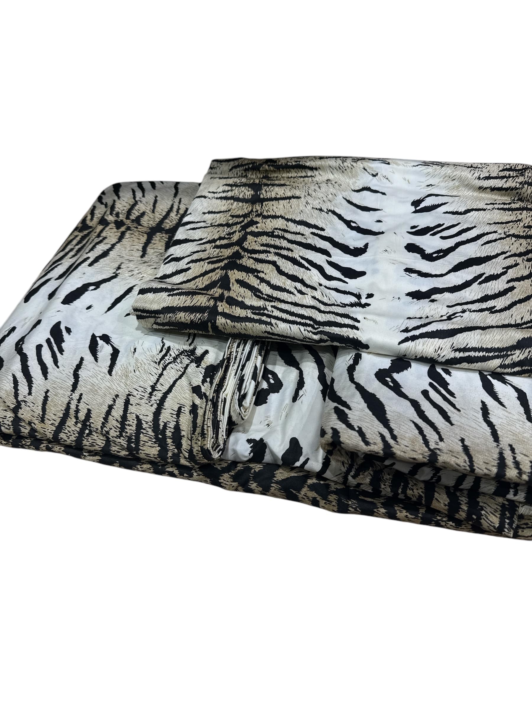 8-Piece Safari King Size Bed in a Bag Set - Medium Weight Down Alternative Comforter (Duvet Insert) with 100% Cotton Duvet Cover & Soft Bed Sheets - Perfect for Cozy Bedrooms, Guest Rooms & Vacation Homes