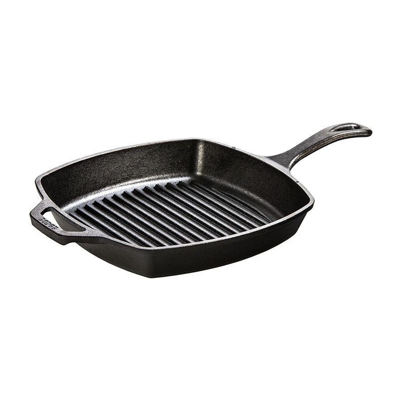 Premium Cast Iron Wildlife Series Square Grill Pan - 26cm Non-Stick Griddle for Outdoor Camping, BBQ & Indoor Cooking - Perfect for Steaks, Burgers & Pancakes
