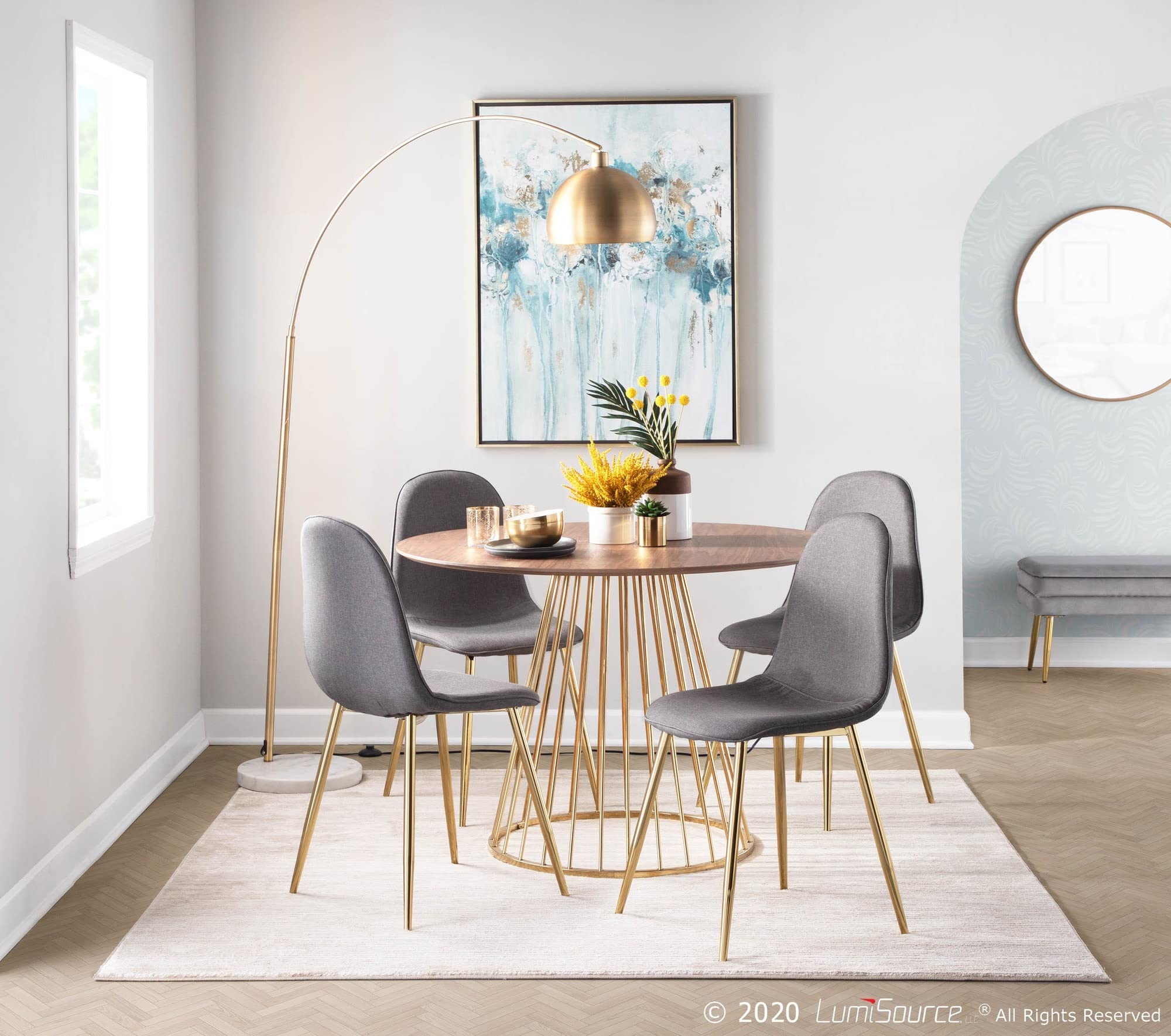 LumiSource Pebble Chair - Modern Upholstered Dining Chairs Set of 2, Comfortable Kitchen Chairs for Dining Table - Perfect for Small Spaces, Breakfast Nooks & Contemporary Home Decor