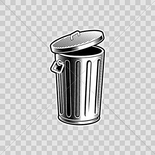 Durable Sticker Bin Bucket for Trash & Garbage - 4 x 2.36 Inches - Perfect for Boats, RVs, Camping & Outdoor Use