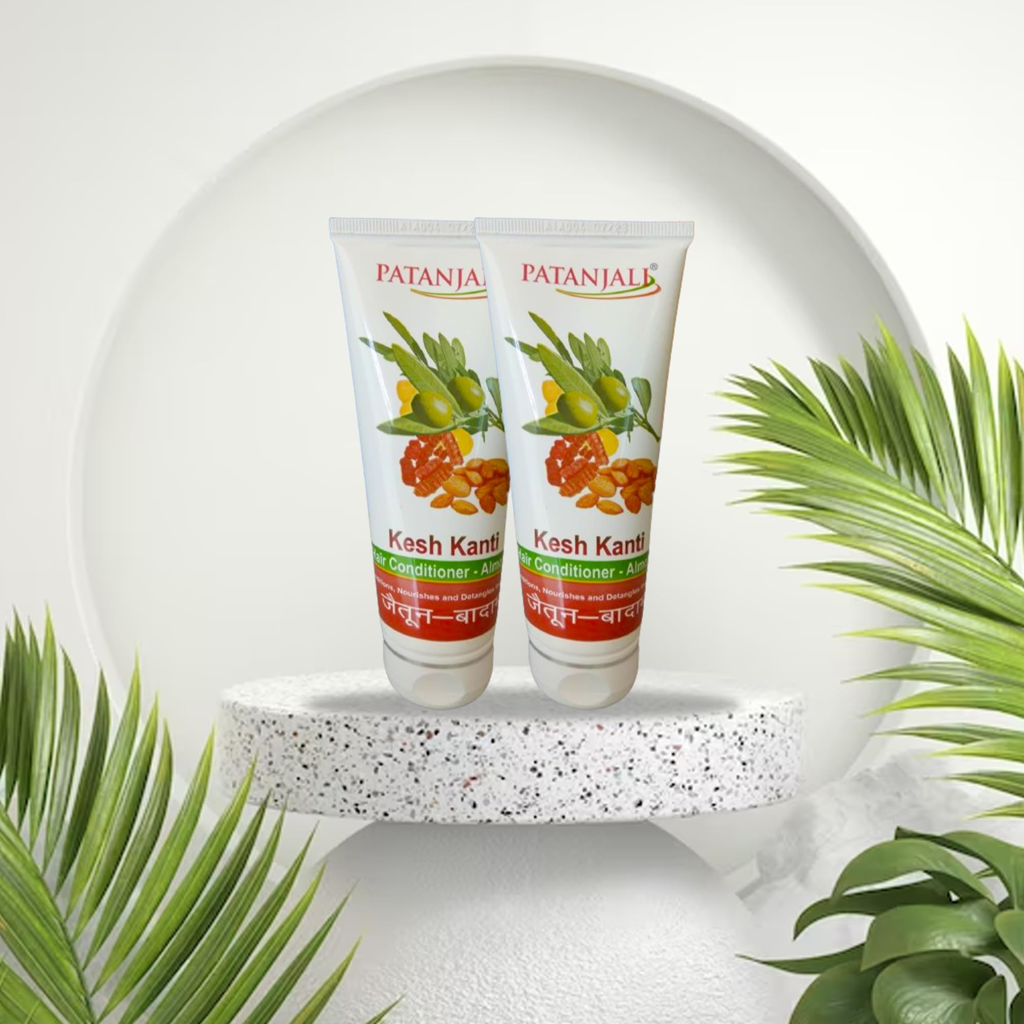 Patanjali Kesh Kanti Almond Hair Conditioner - 100gm / 3.38 fl oz - Natural Ayurvedic Hair Care for Dry & Damaged Hair - Perfect for Daily Use & Hair Repair