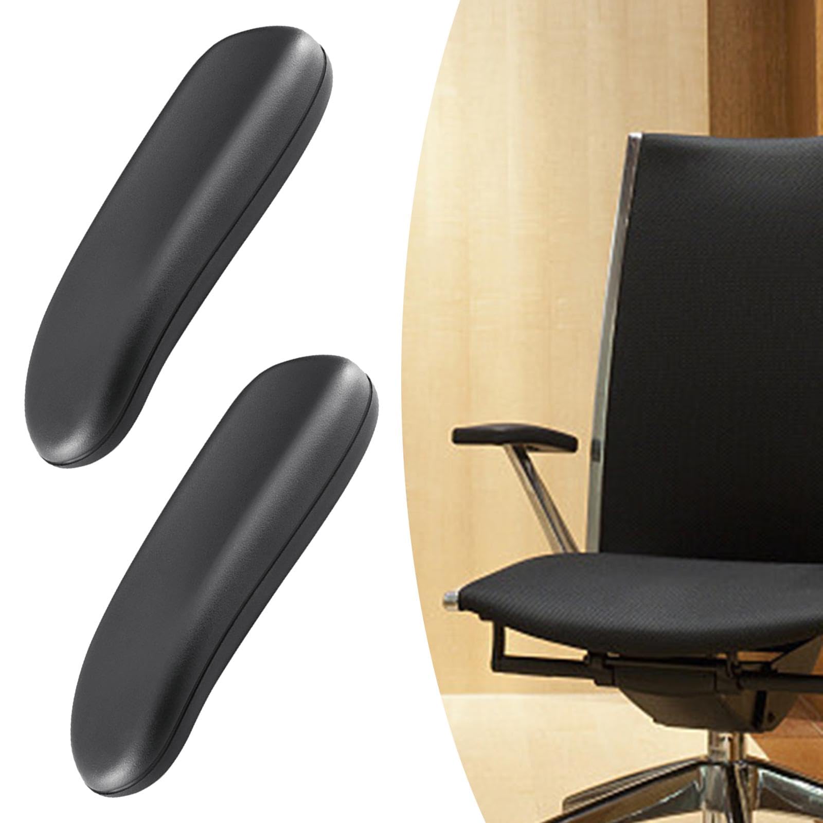 Premium Office Chair Armrest Cushions - 25.5x8cm Memory Foam Pads for Enhanced Comfort & Support - Ergonomic Desk Chair Accessories for Home & Office Workspaces