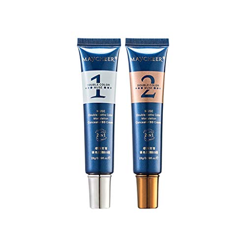 2PCS Adjustable Foundation & Concealer Makeup Base - Big Bottle for Full Face Coverage | Perfect for Daily Wear, Special Occasions & Professional Makeup Artists