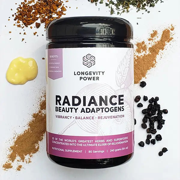 Radiance Beauty Adaptogens - Organic Herbal Supplements for Skin & Wellness | Boost Glow, Reduce Stress | Perfect for Daily Skincare & Self-Care Routine