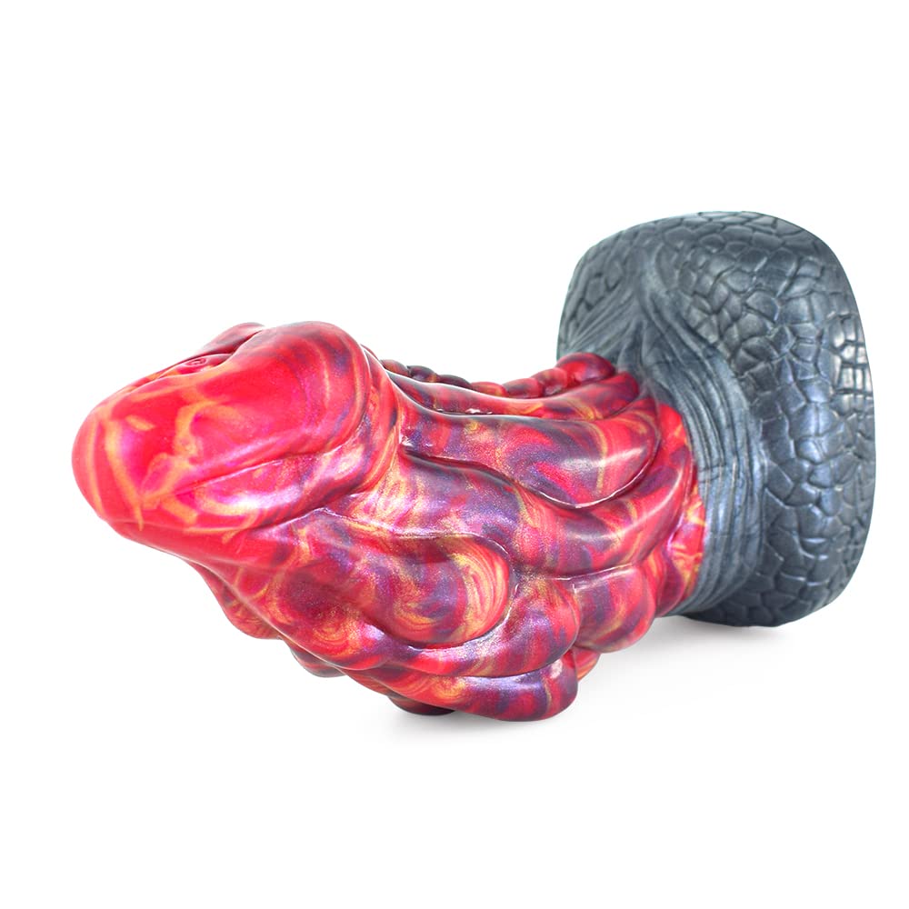 Premium Liquid Silicone Alien/Fido Dildo with Strong Suction Cup - Realistic Adult Sex Toy for Solo Play & Couples Fantasy - Waterproof, Body-Safe & Easy Clean - Perfect for BDSM, Roleplay & Sensory Exploration