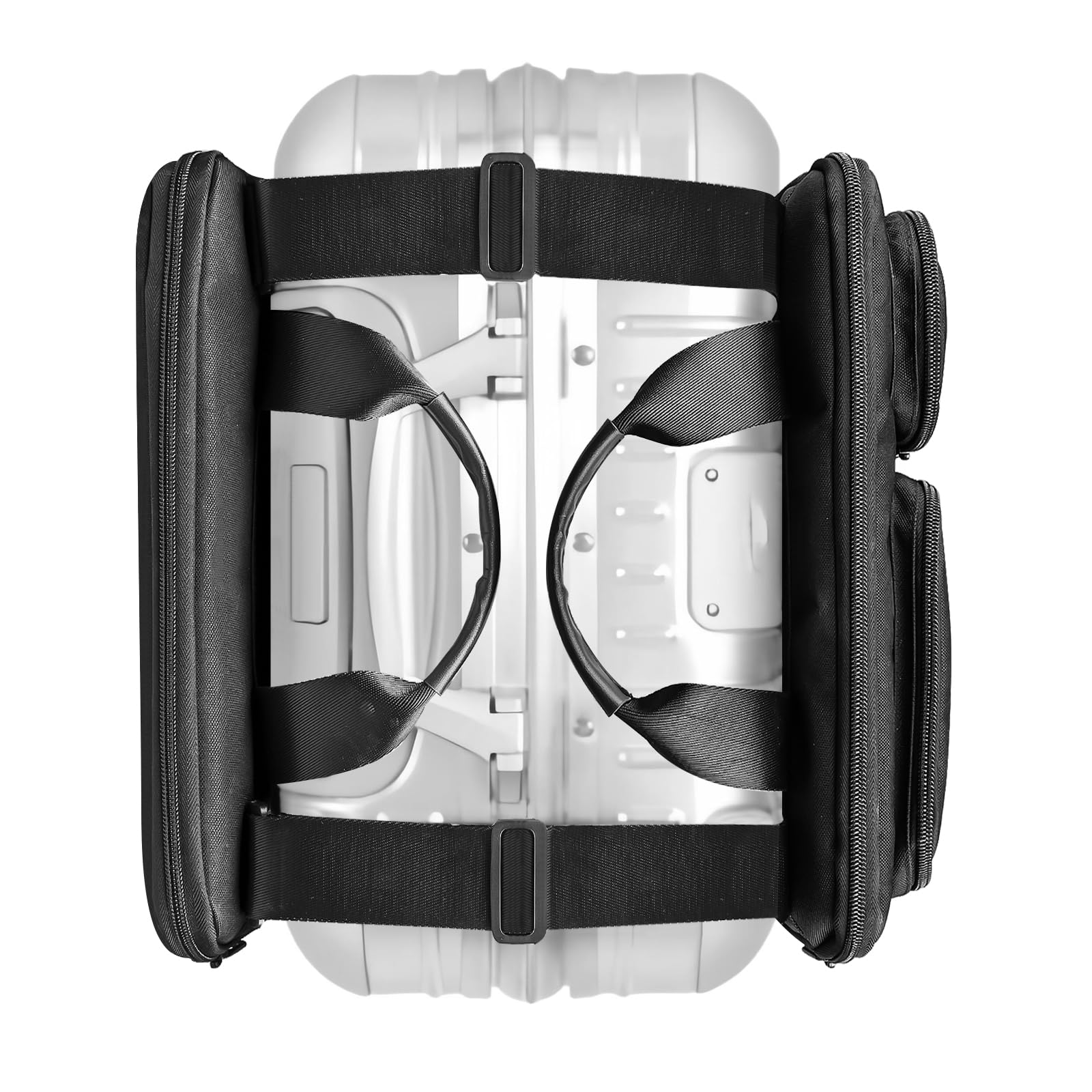 Adjustable Hands-Free Luggage Harness Strap for Suitcases - Black Travel Accessory (15.75