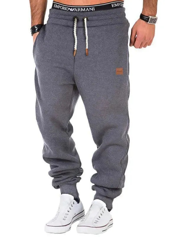 Elastic Waist Men's Sports Sweatpants - Comfortable Workout Joggers for Running, Gym & Lounge Wear