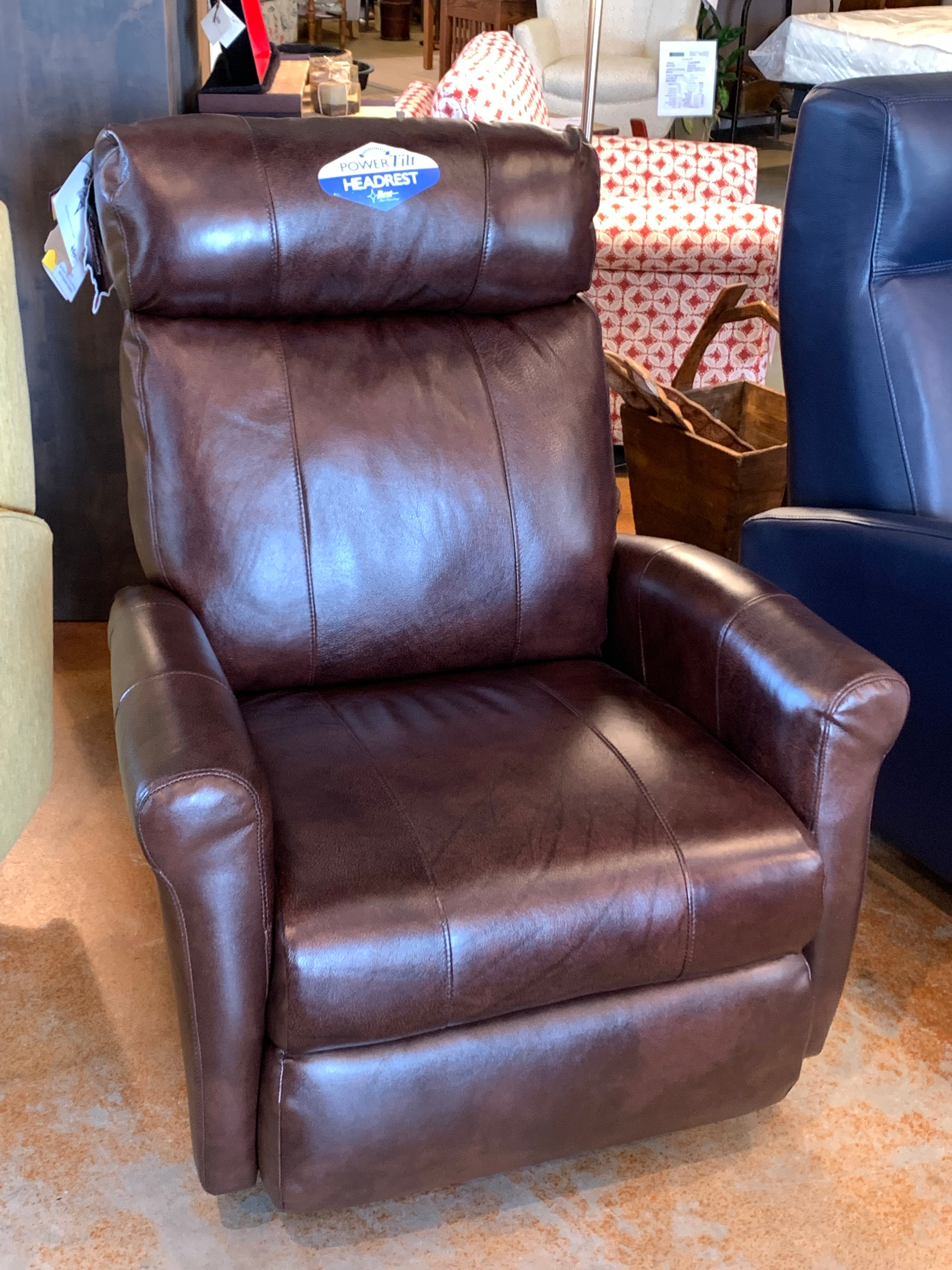 Compact Power Recliner Chair with Adjustable Headrest - Showroom Model - Perfect for Living Room, Home Theater & Office Relaxation