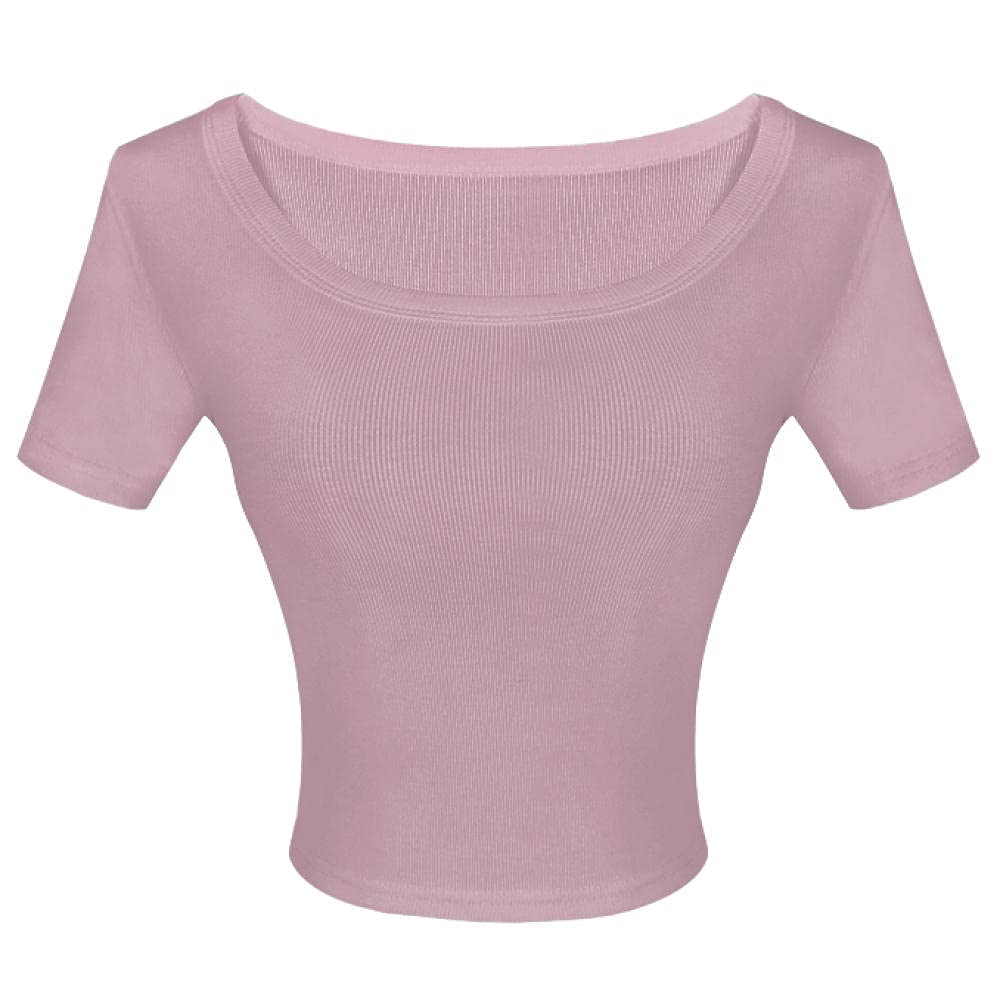 Sexy Cropped Tops for Women - Summer Round Neck Cute Crop Tops | Perfect for Beach, Party & Casual Outfits