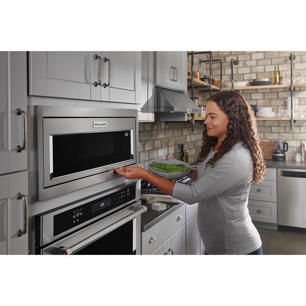 Amana W11451314 Built-In Low Profile Microwave Slim Trim Kit with Pocket Handle - Stainless Steel - Perfect for Modern Kitchen Remodeling & Space-Saving Appliance Installation