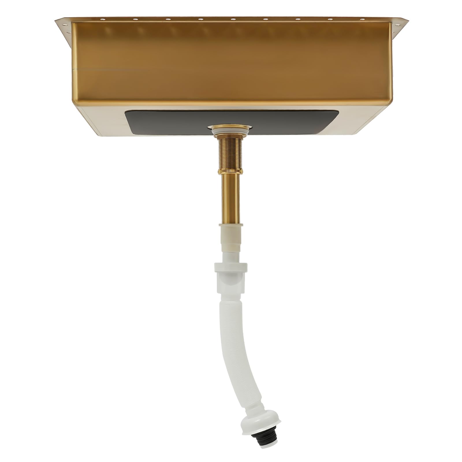 Luxury Gold Modern Undermount Bathroom Sink - Stainless Steel Rectangular Wash Basin for Bathroom, Washroom & Hotel Use - Perfect for Contemporary Home & Commercial Spaces