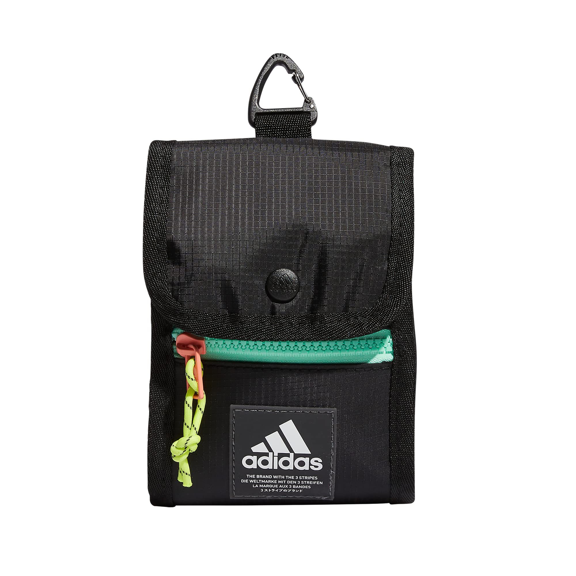 Adidas Neck Pouch - Waterproof Crossbody Bag for Travel, Running, Hiking & Festivals | Secure Waist Pack for Phone, Wallet & Essentials | Hands-Free Convenience for Outdoor Activities