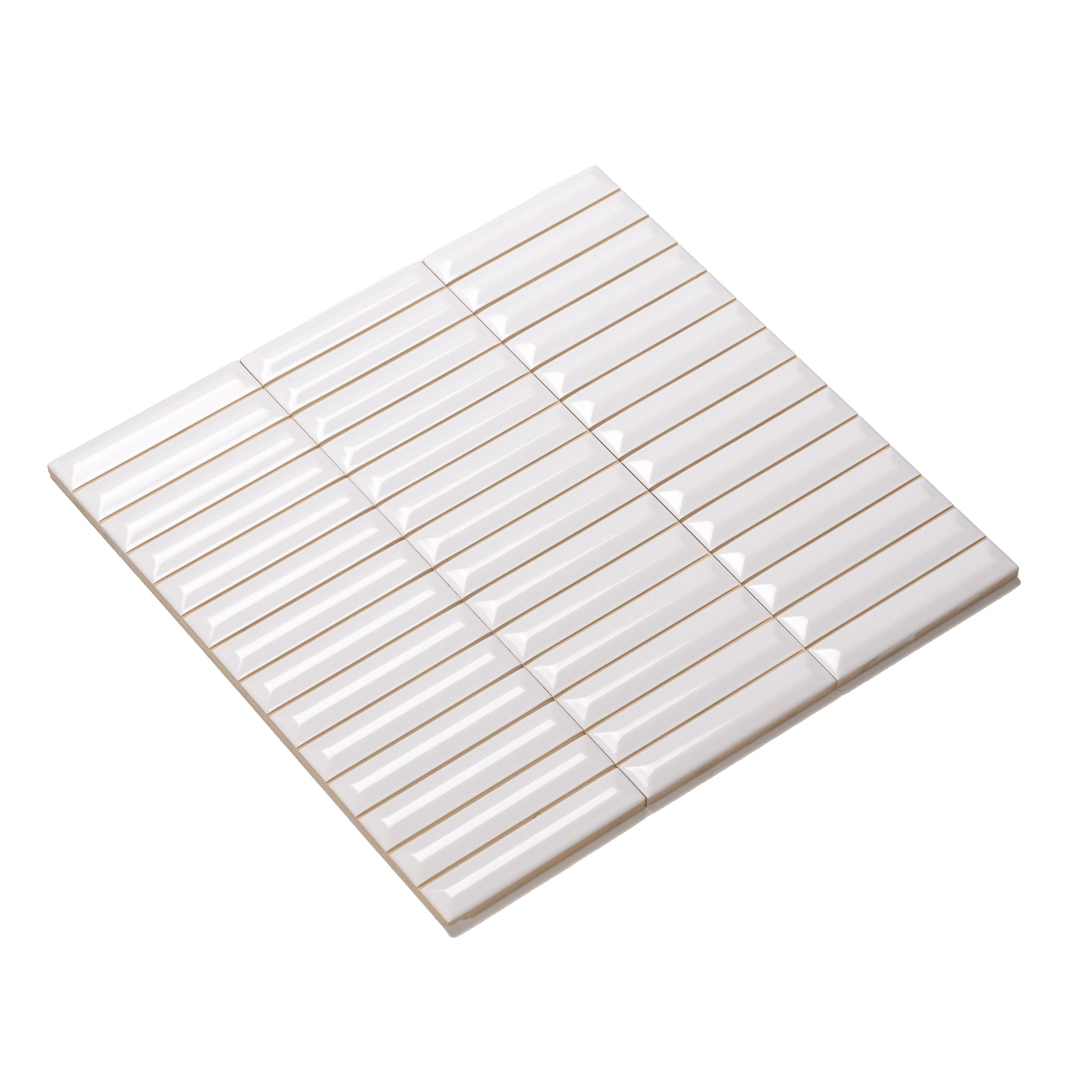 Hashira Curve Kit Kat Fluted Wall Tile - Decorative Ceramic Tiles for Kitchen Backsplash & Bathroom Accent Wall