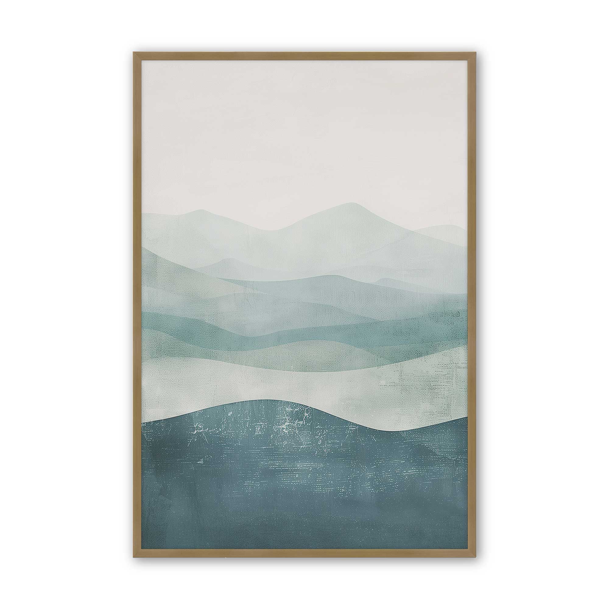 Beautiful Aquamarine Serenity Wall Art - Set of 2 Framed Ocean Themed Prints for Beach House Decor, Living Room & Bedroom Wall Decorations