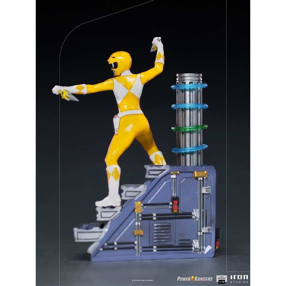 Iron Studios Mighty Morphin Power Rangers Yellow Ranger BDS Art Scale 1/10 Statue - Collectible Action Figure for Fans & Display - Perfect for Home Decor, Office Display, and Power Rangers Collections