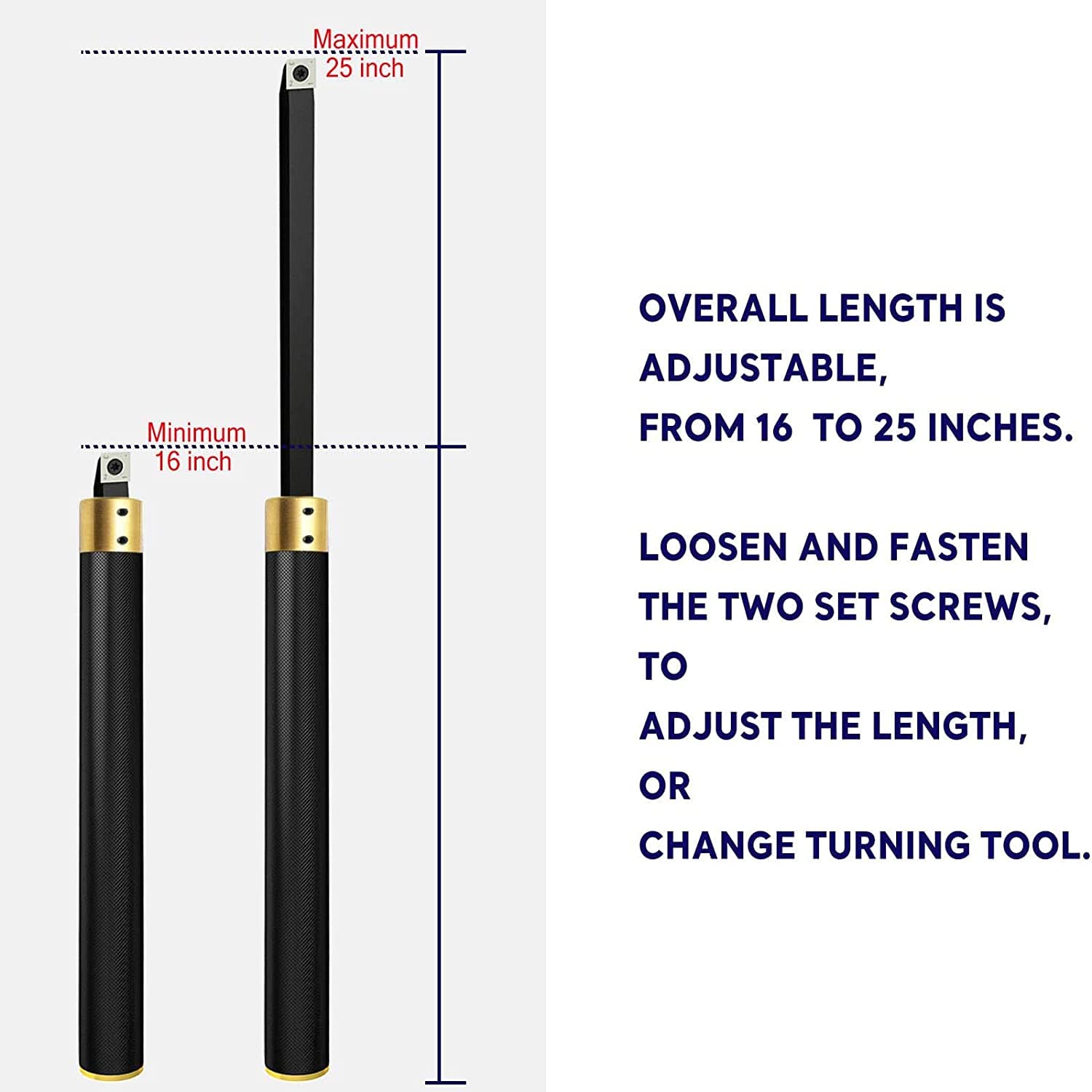 Carbide Wood Lathe Chisels Set - 16-25