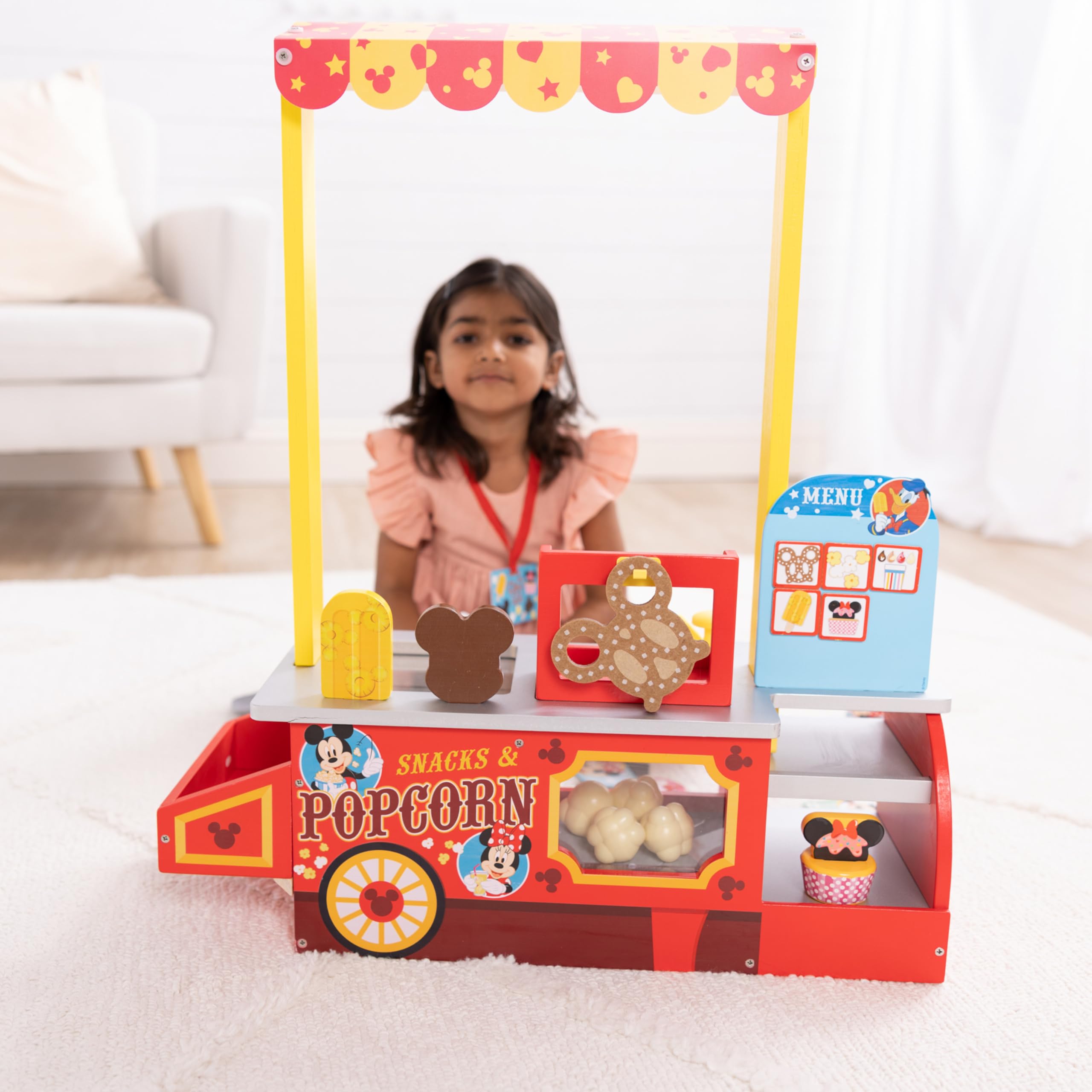 Melissa & Doug Disney Snacks & Popcorn Wooden Pretend Play Food Set – 33-Piece FSC-Certified Toy for Kids | Pretend Play Kitchen Accessories for Imaginative Play & Role-Playing Games