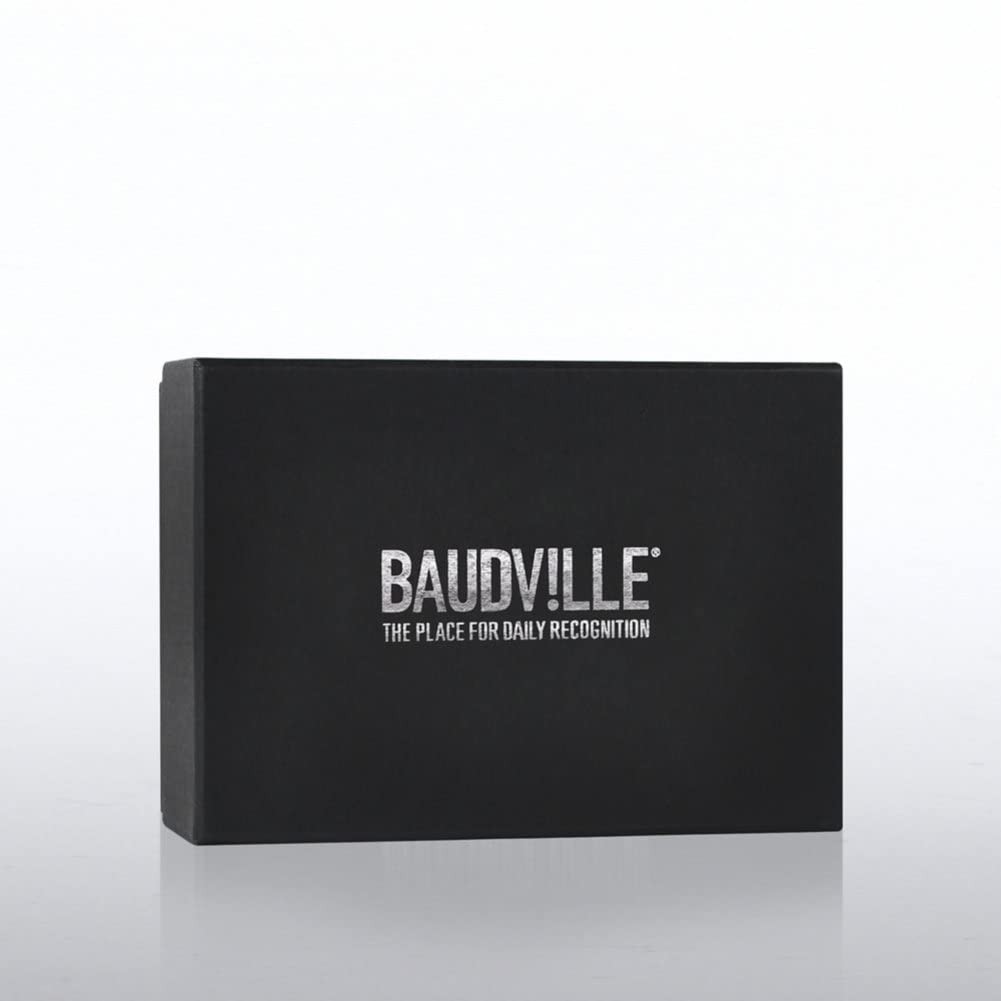 Baudville Engraved Crystal Trophy with Blue Base - Custom Employee Award with Personalized Engraving - Elegant Gift Box Included - Perfect for Recognition Ceremonies & Corporate Awards