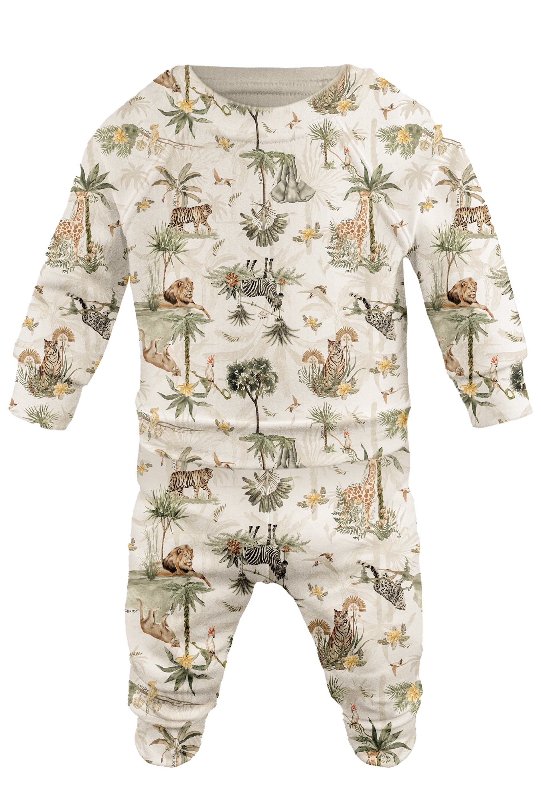 Joni Safari Print Bamboo Top & Trousers Set - Eco-Friendly Women's Outfit for Travel, Vacation & Summer Adventures