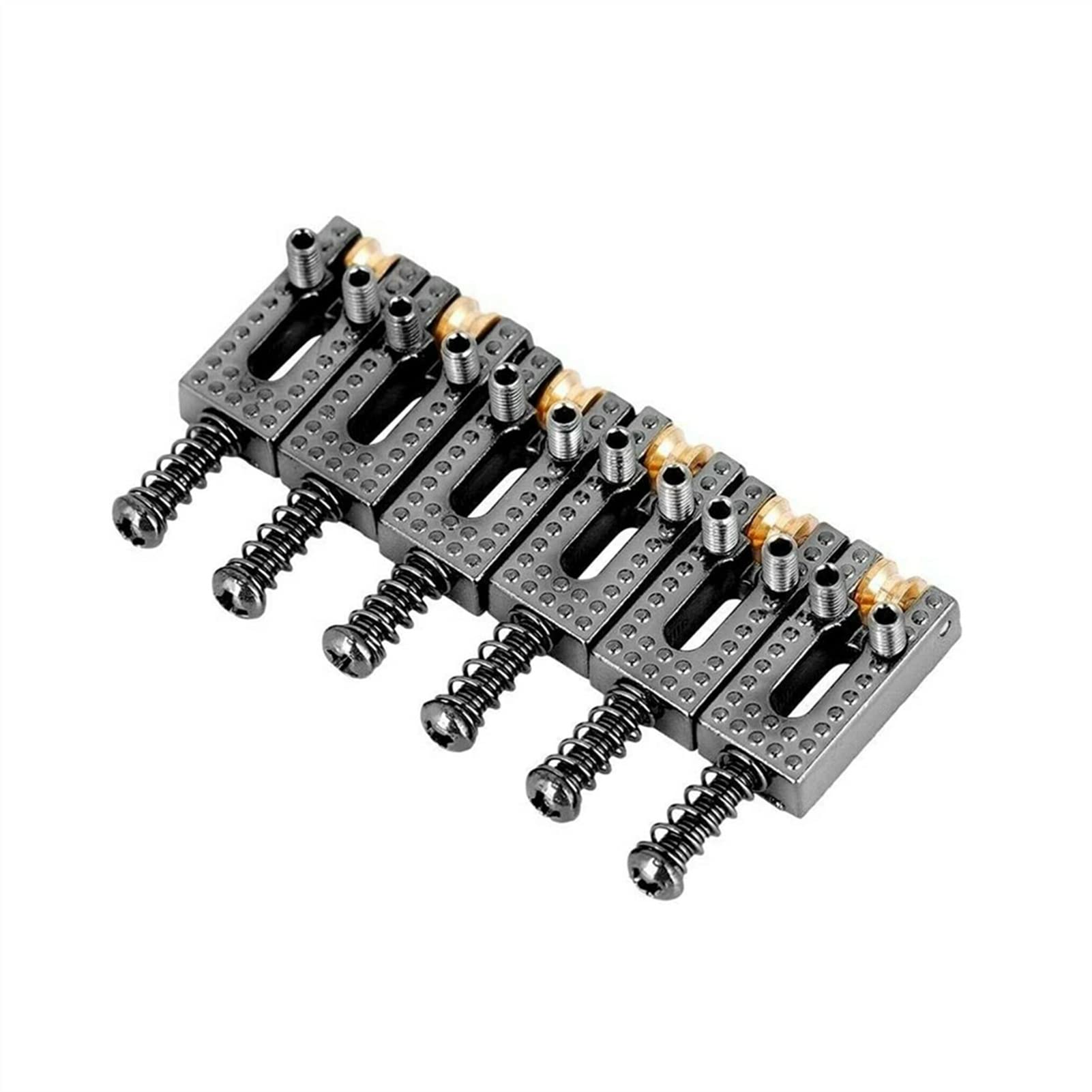 6Pcs Black Electric Guitar Roller Bridge Tremolo Saddles for TL ST Electric Guitar - Premium Replacement Guitar Parts for Smooth Playability - Perfect for Rock, Blues & Metal Performances