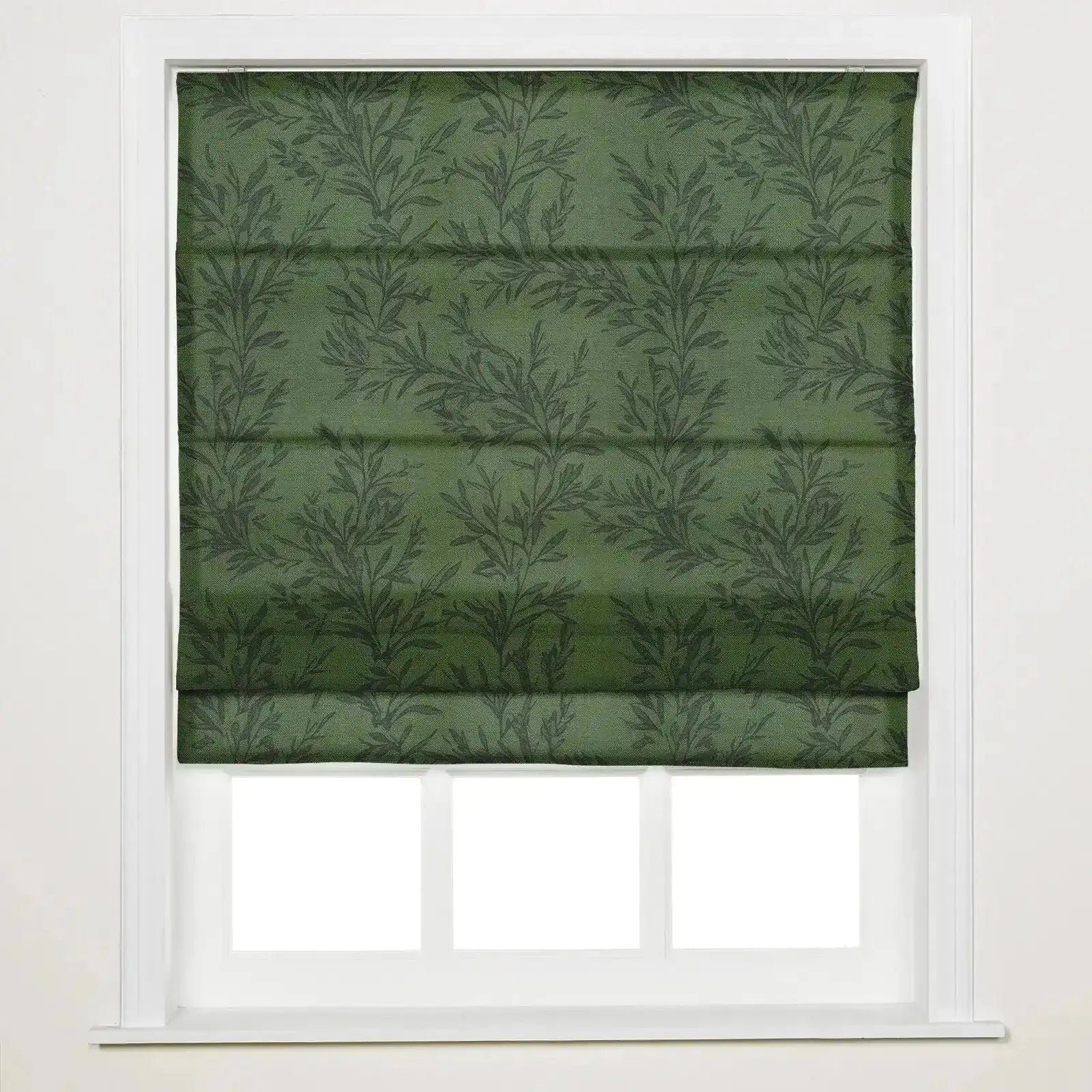 Elegant Sara Le Printed Roman Shade - Cordless Window Treatment for Plus Size Windows | Perfect for Living Room, Bedroom & Home Office Decor