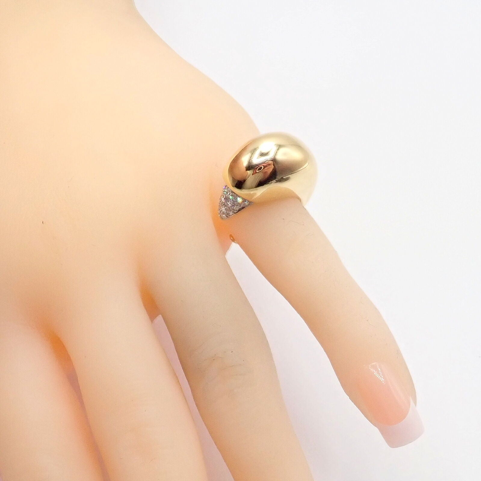 Authentic Tiffany & Co. Elsa Peretti 18k Yellow Gold Diamond Bird Ring - Luxury Jewelry Gift for Women, Perfect for Anniversaries & Special Occasions