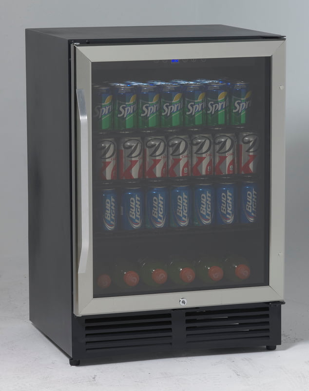 Avanti BCA516SS 24-Inch Stainless Steel Beverage Cooler with Glass Door - Perfect for Home Bars, Offices, and Restaurants