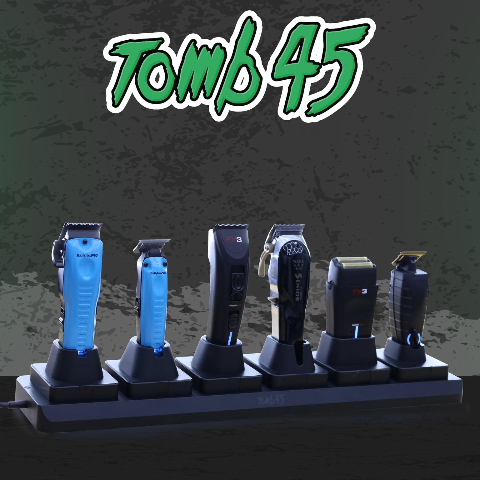 Tomb 45 Power Pods Base - Wireless Charging Station for Hair Clippers & Barber Tools - Fast Qi Charger for Professional Salon Equipment - Perfect for Barbershops & Home Grooming Stations