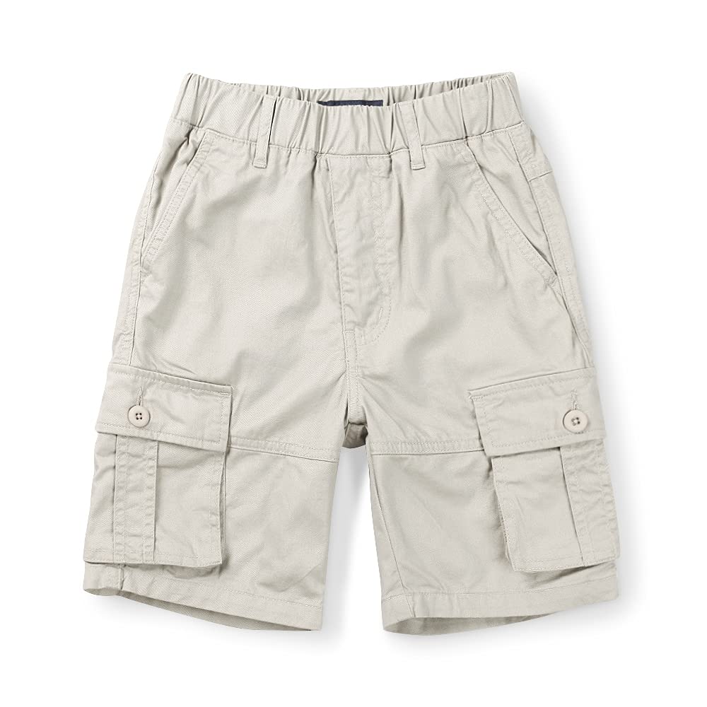 Mesinsefra Men's & Boys' Pull-On Cargo Shorts with Elastic Waist & Multiple Pockets - Comfortable Casual Shorts for Outdoor Activities, Travel and Summer Wear