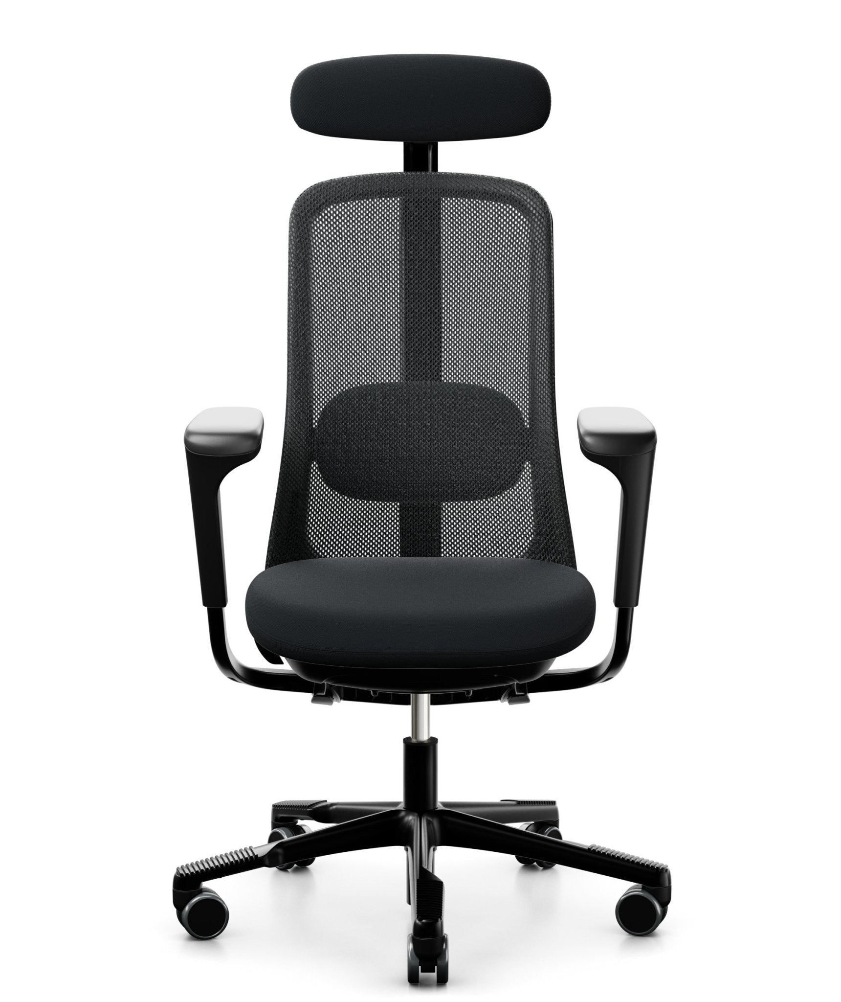 HÅG SoFi Mesh 7500 Ergonomic Office Chair with Adjustable Headrest & Lumbar Support - Breathable Black Mesh for Home & Office Workspaces