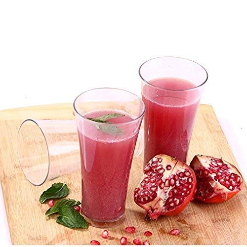 6-Pack Unbreakable Plastic Wine Glasses - 300ml Clear Stylish Cups for Juice, Soda & Cocktails - Perfect for Parties, Picnics & Home Entertaining