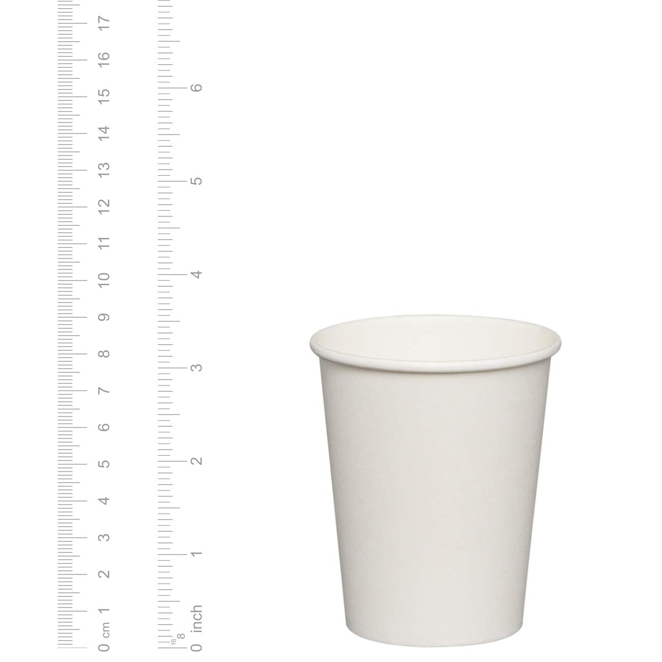 GUSTO 8 oz. Disposable Paper Coffee Cups - 100 Pack, White Hot Drink Cups for Coffee, Tea, Hot Chocolate - Ideal for Offices, Cafes, and Events