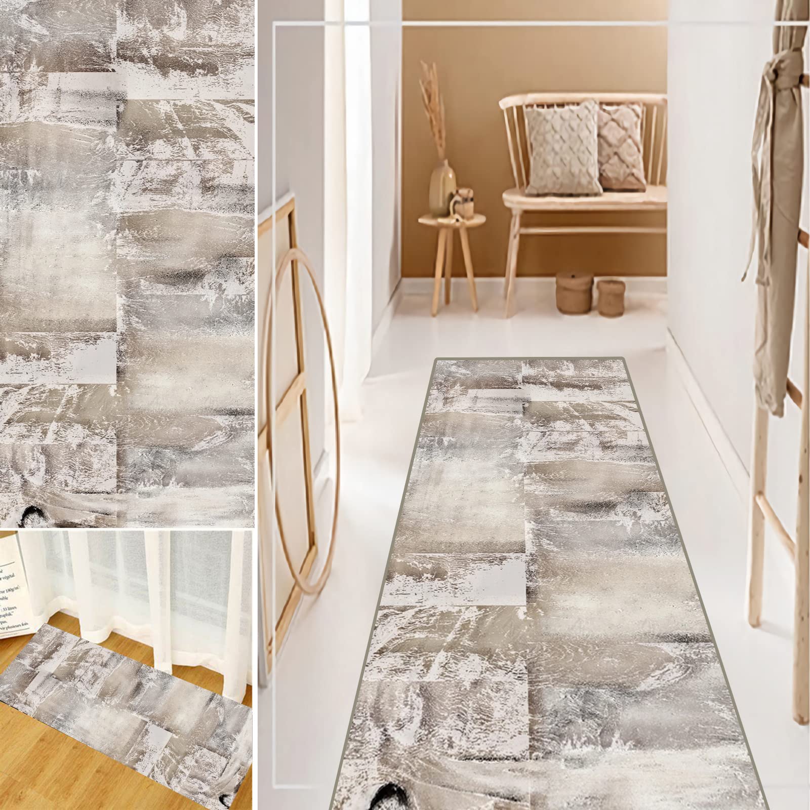Non-Slip Washable Hallway Runner Rug 3'3