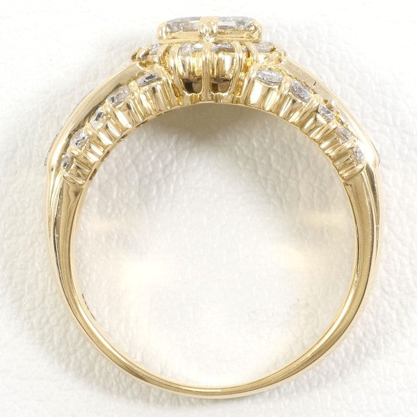 18K Yellow Gold Diamond Ring for Women - Elegant Solitaire Engagement & Wedding Band - Perfect for Proposals, Anniversaries & Special Occasions